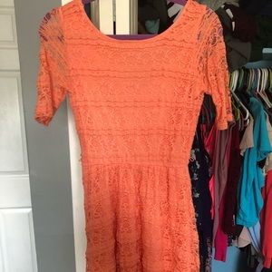 Color: peach. Lace dress